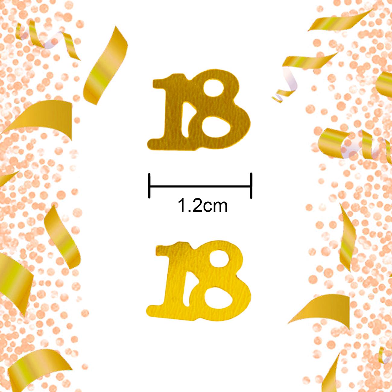 14g 18th Gold Happy Birthday Confetti 2pk