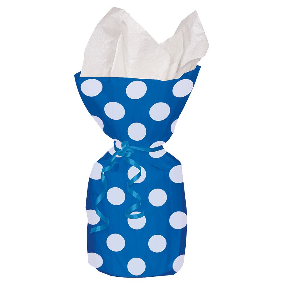 Unique Polka Dot Blue Cellophane Bags