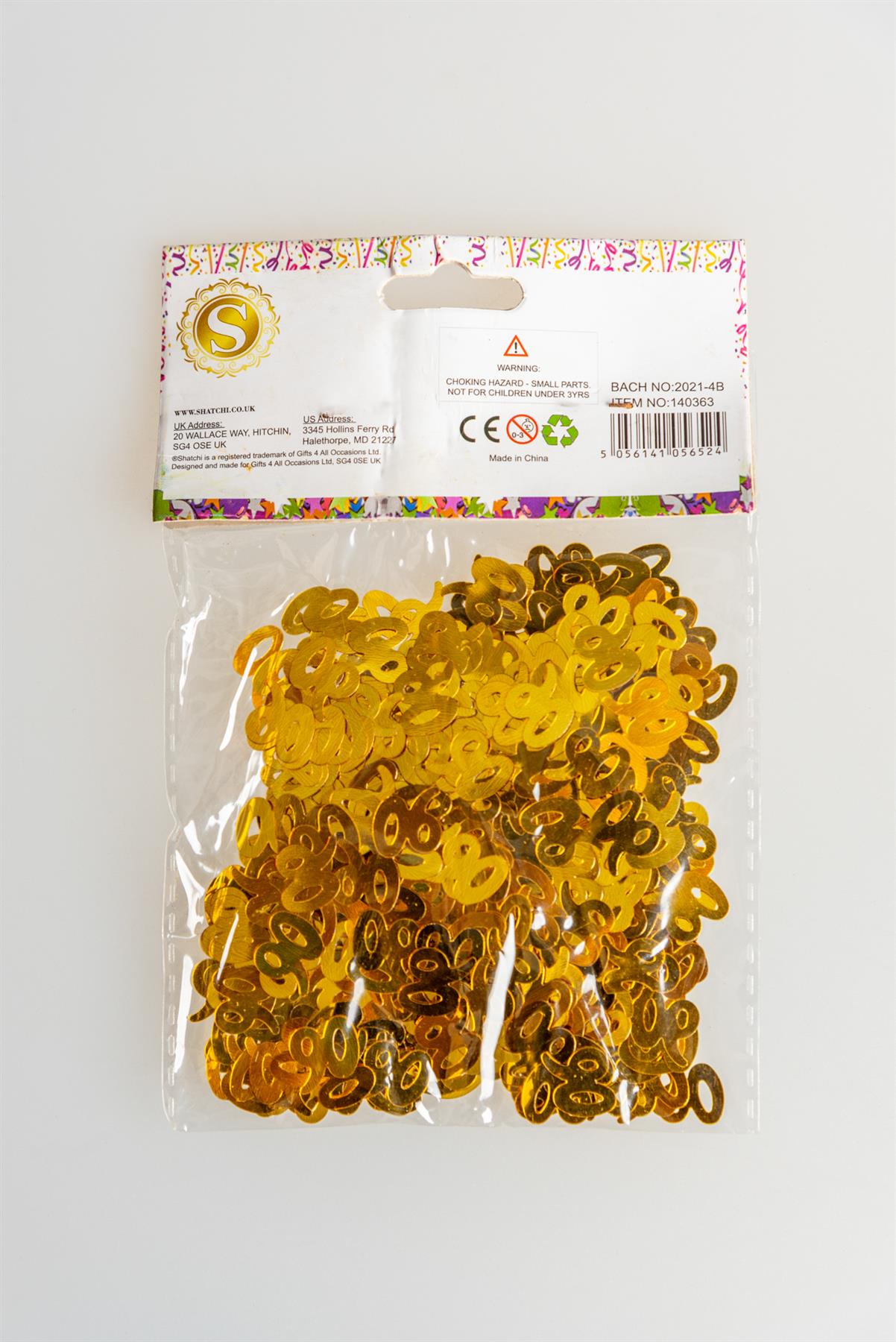90th Birthday Confetti - Gold, 14g 2-Pack