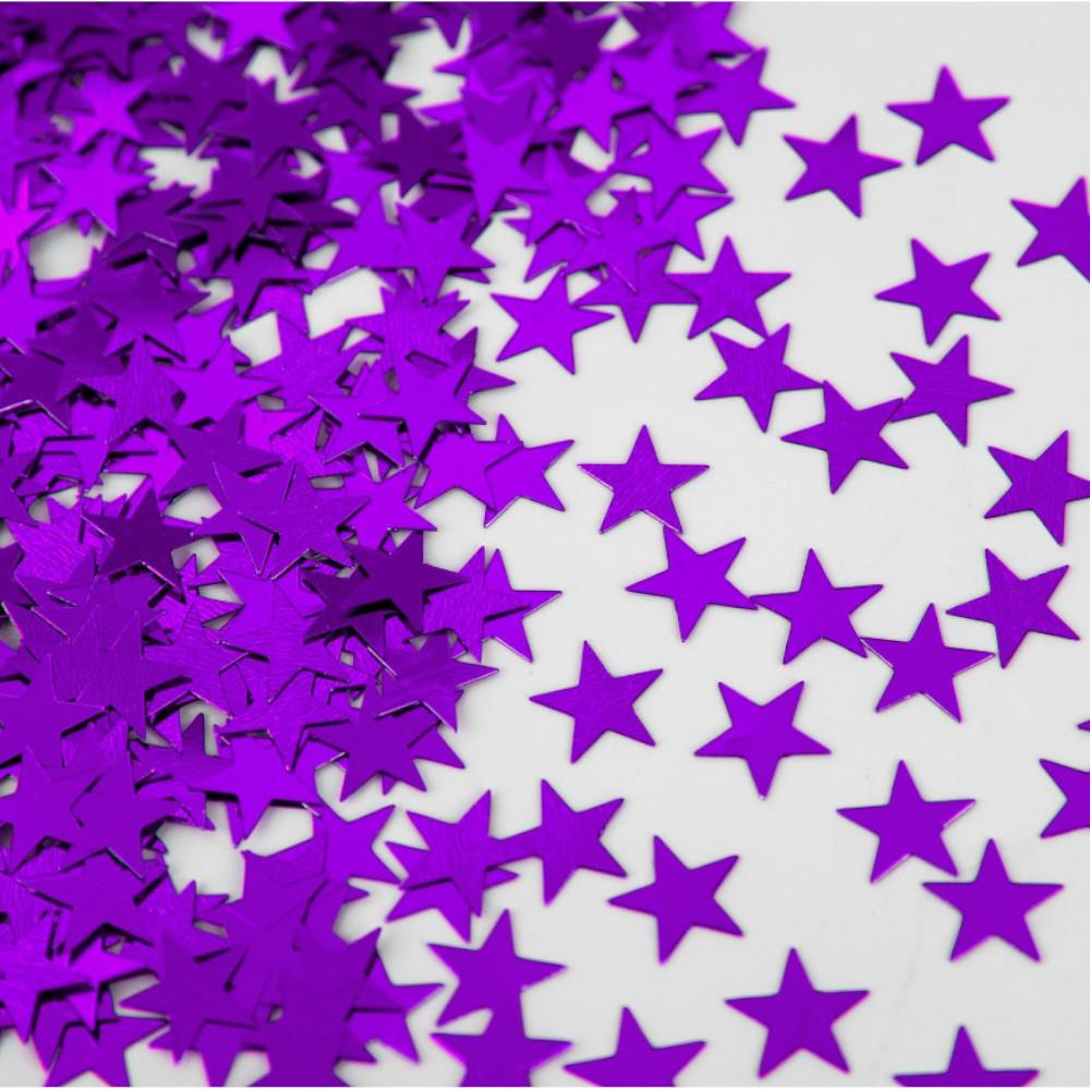 8 Packs of Star Purple Glitz Confetti 14g Each