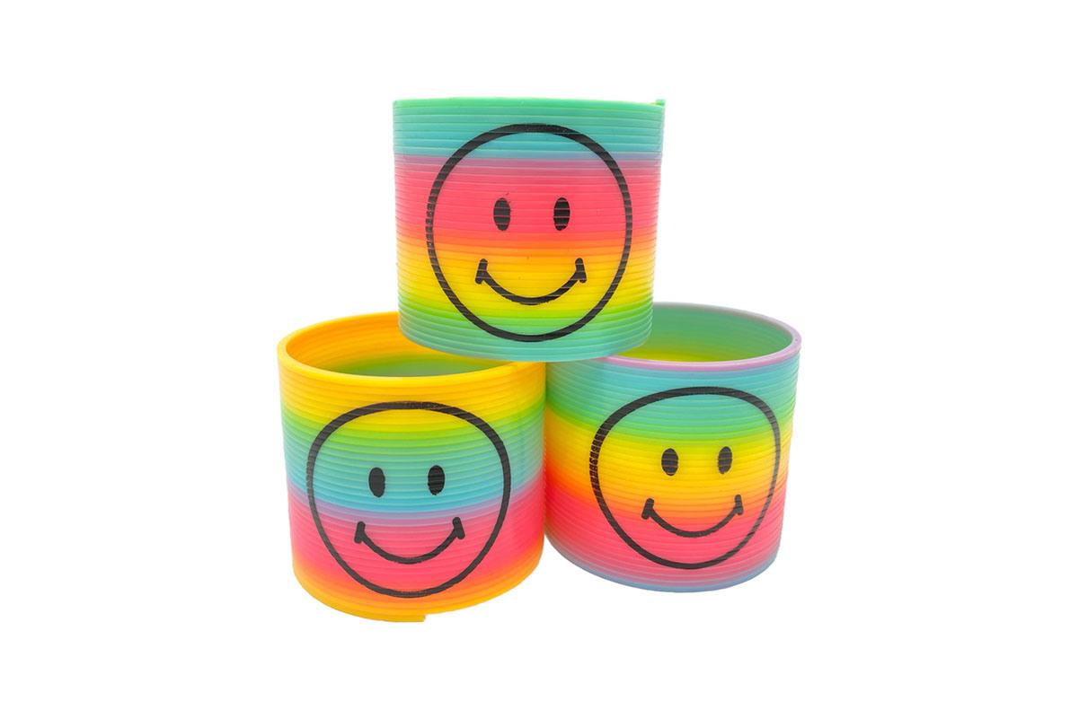 48 Mini Smiley Face Springs