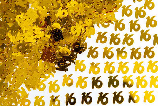 2 Packs of Gold 16th Confetti (14g)