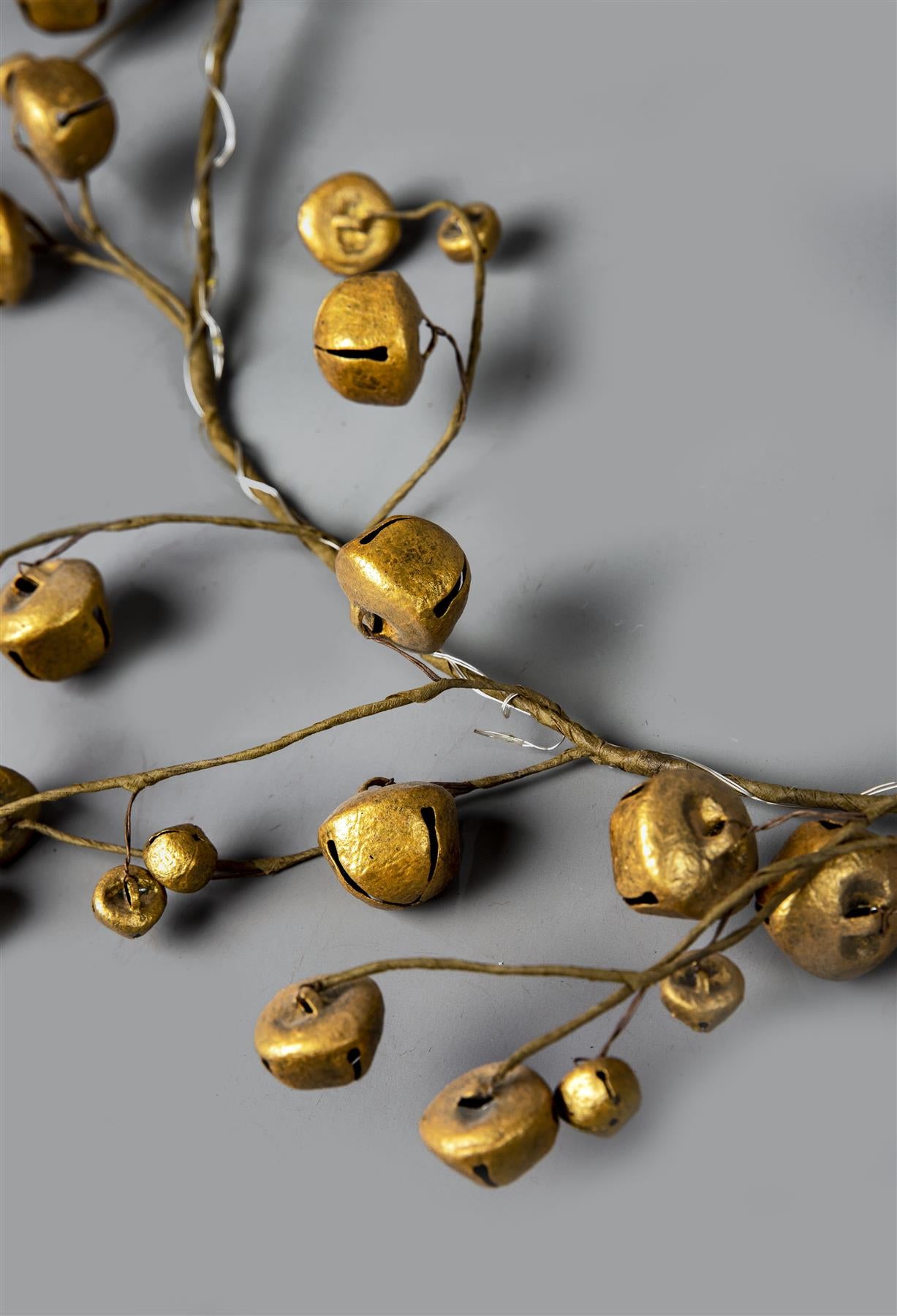 Golden Bells Garland with 20 LEDs - 150cm