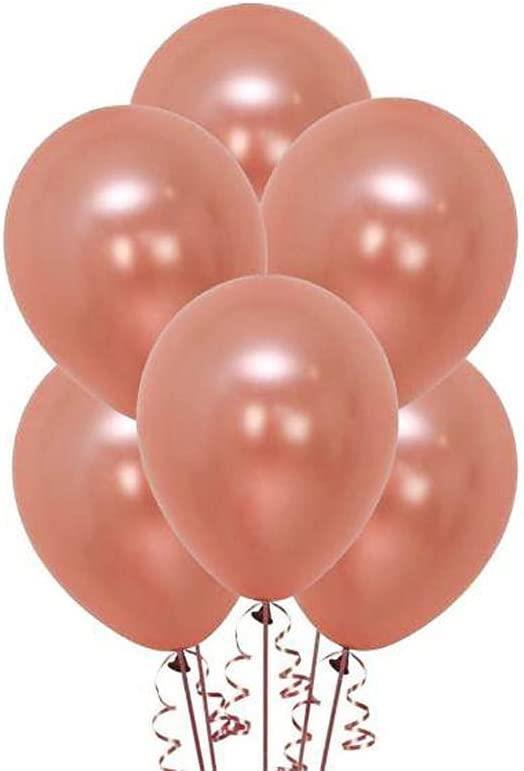 25pcs 12" Plain Latex Balloons Rose Gold