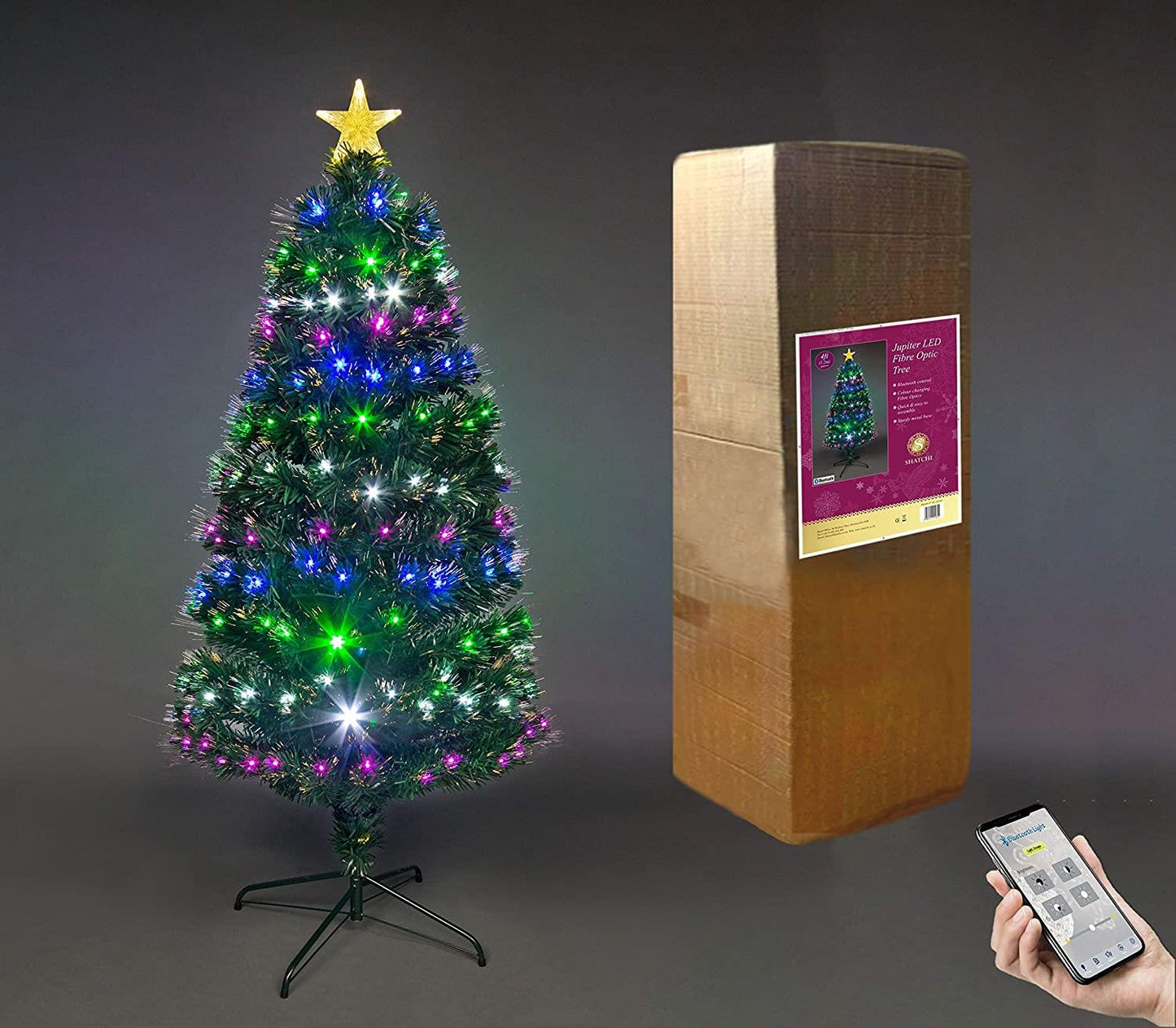4ft Bluetooth LED Fibre Optic Tree