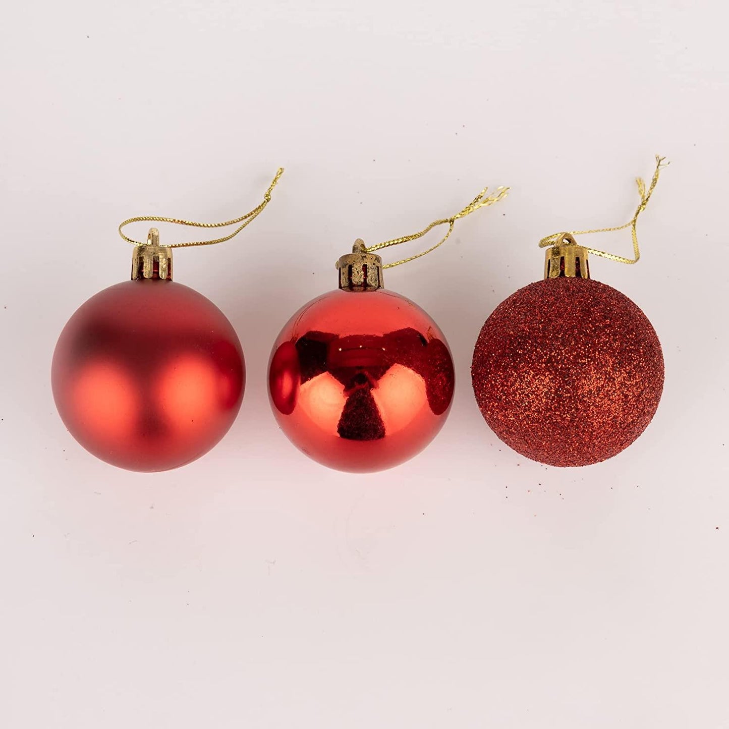 9 Pcs Set PVC Baubles Red 5cm