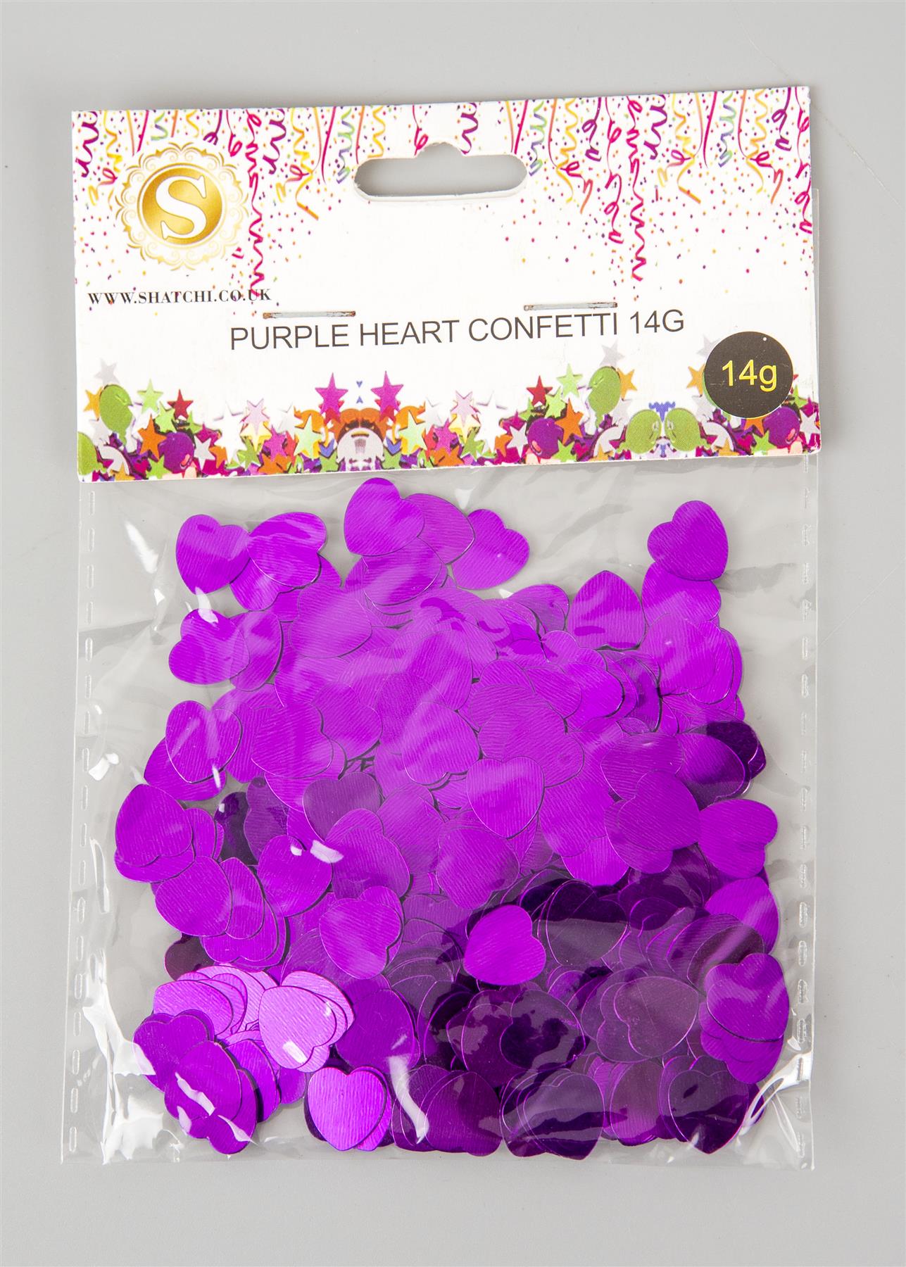 Heart Confetti Purple 14g 1PK