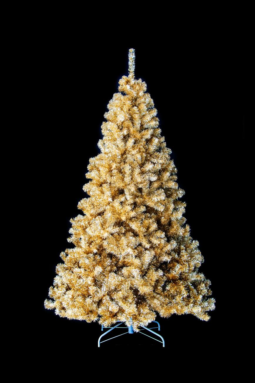 Champagne Gold Tinsel Christmas Tree - 7ft