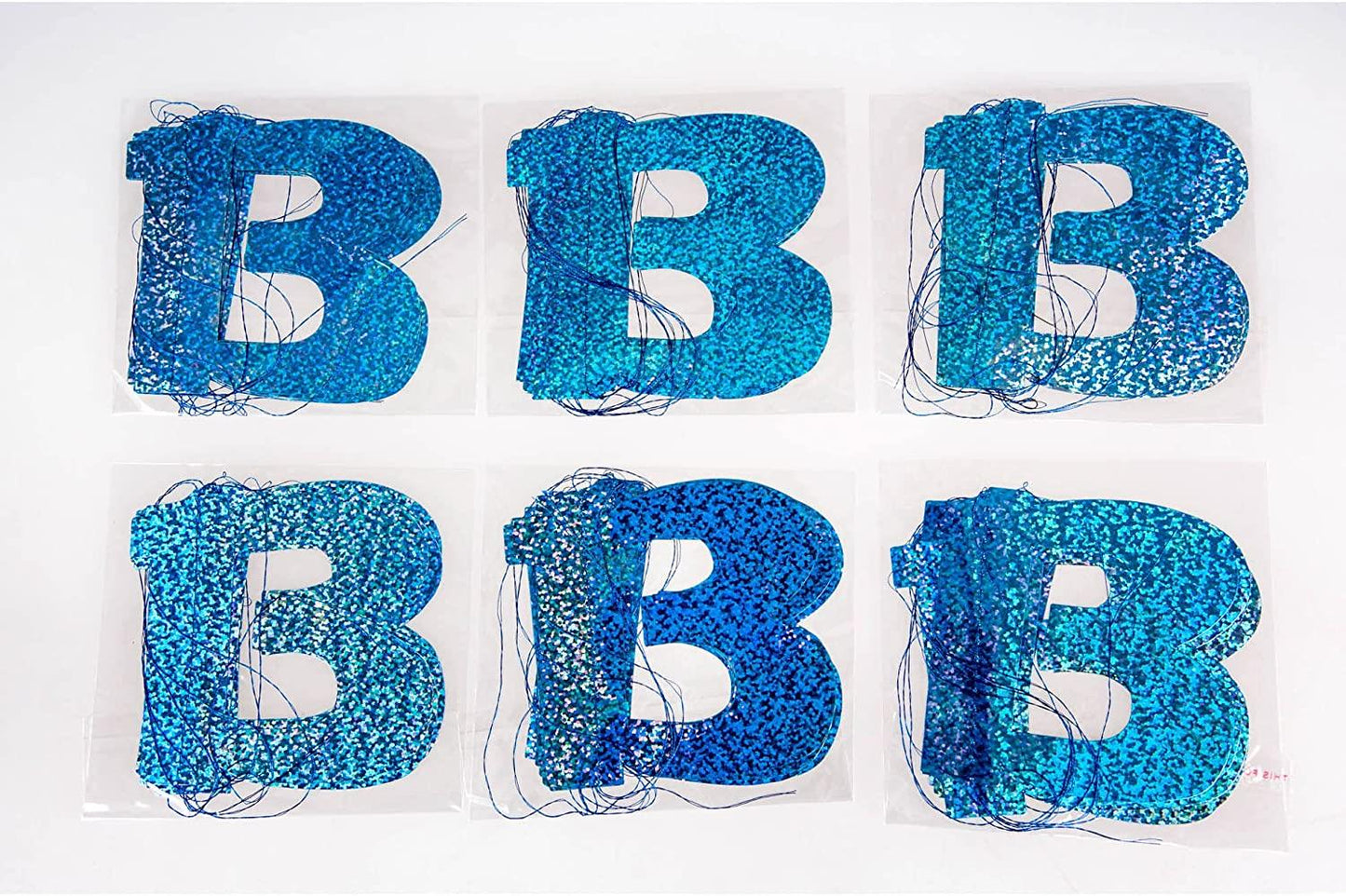 6PCS x 5ft 13th Birthday String Glitz Blue