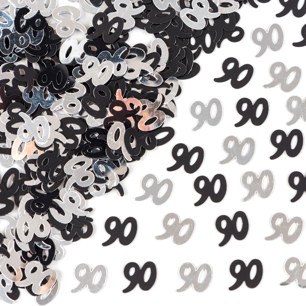 90th Confetti Black & Silver 14G 2PK