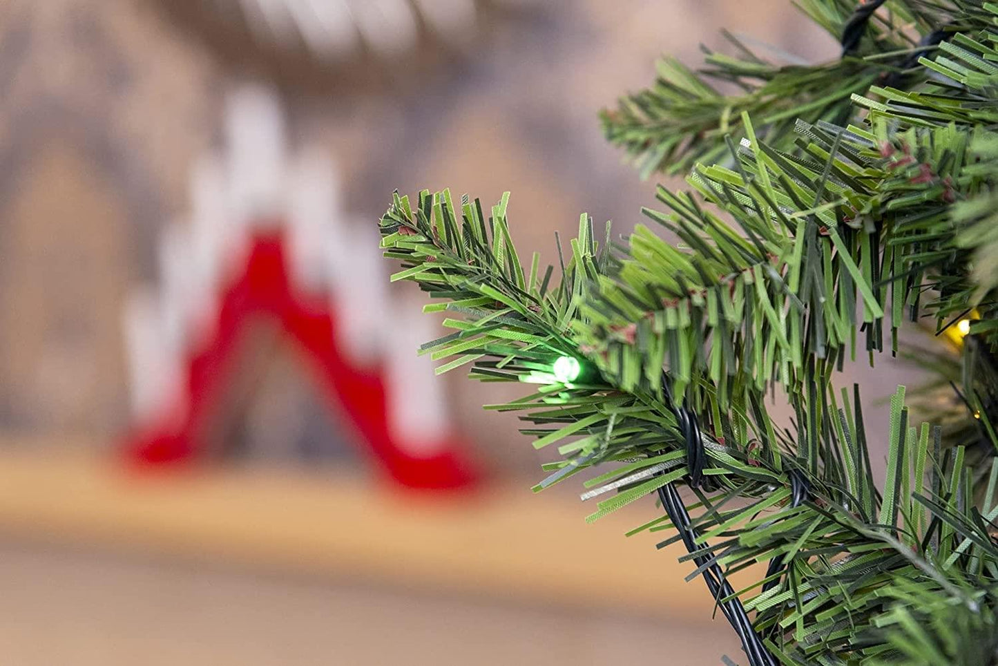 8Ft Pre-Lit Imperial Pine Christmas Tree Green Multicolour LEDs