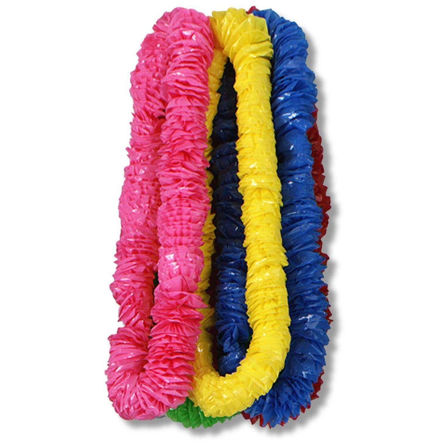 25 Assorted Color Poly Leis