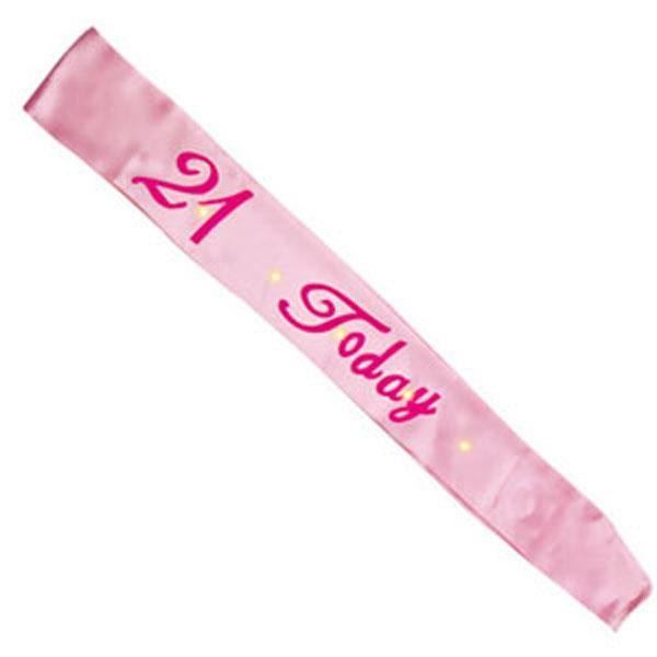 Pink LED 21st Birthday Sash