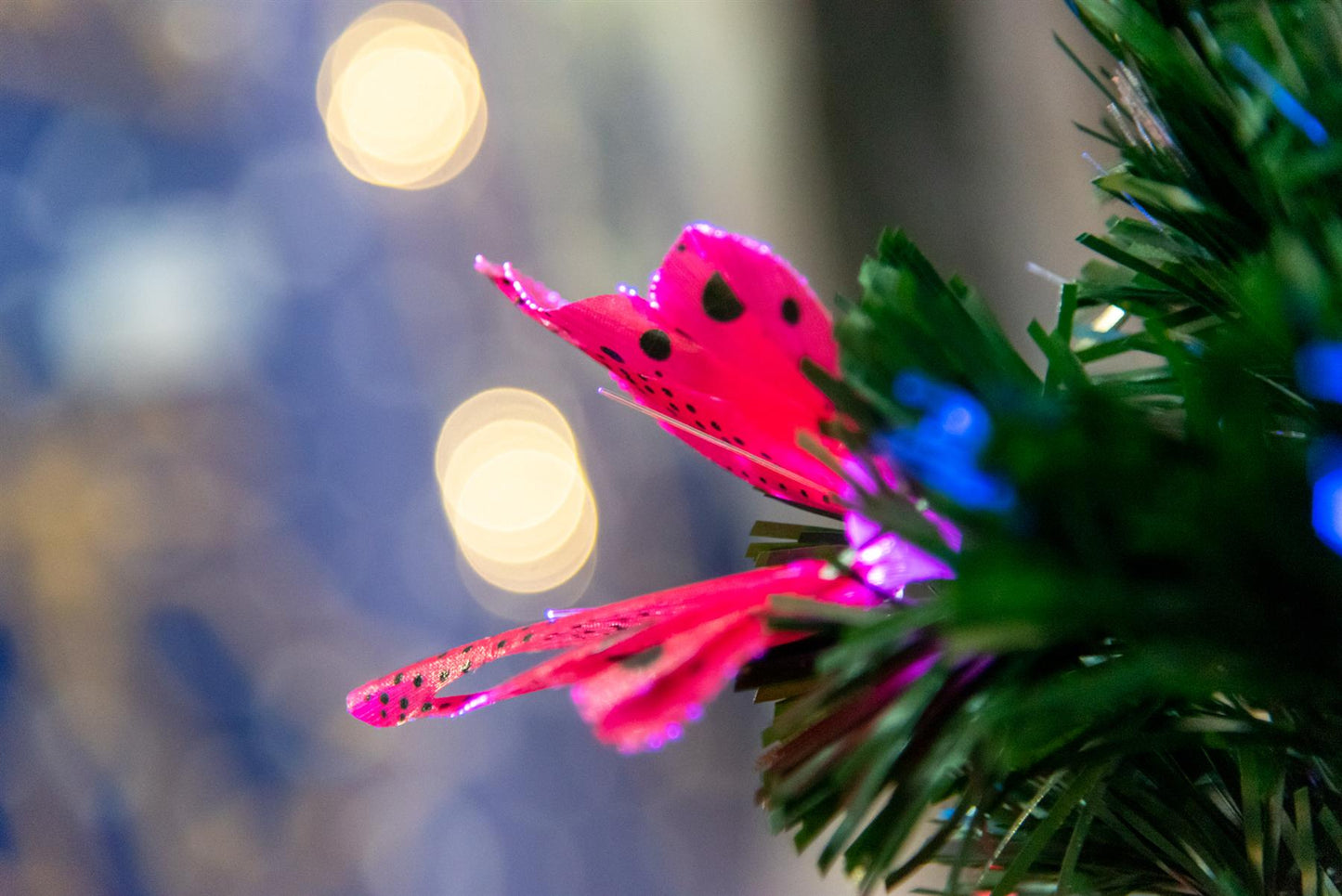 6Ft Butterfly LED Fibre Optic Christmas Tree