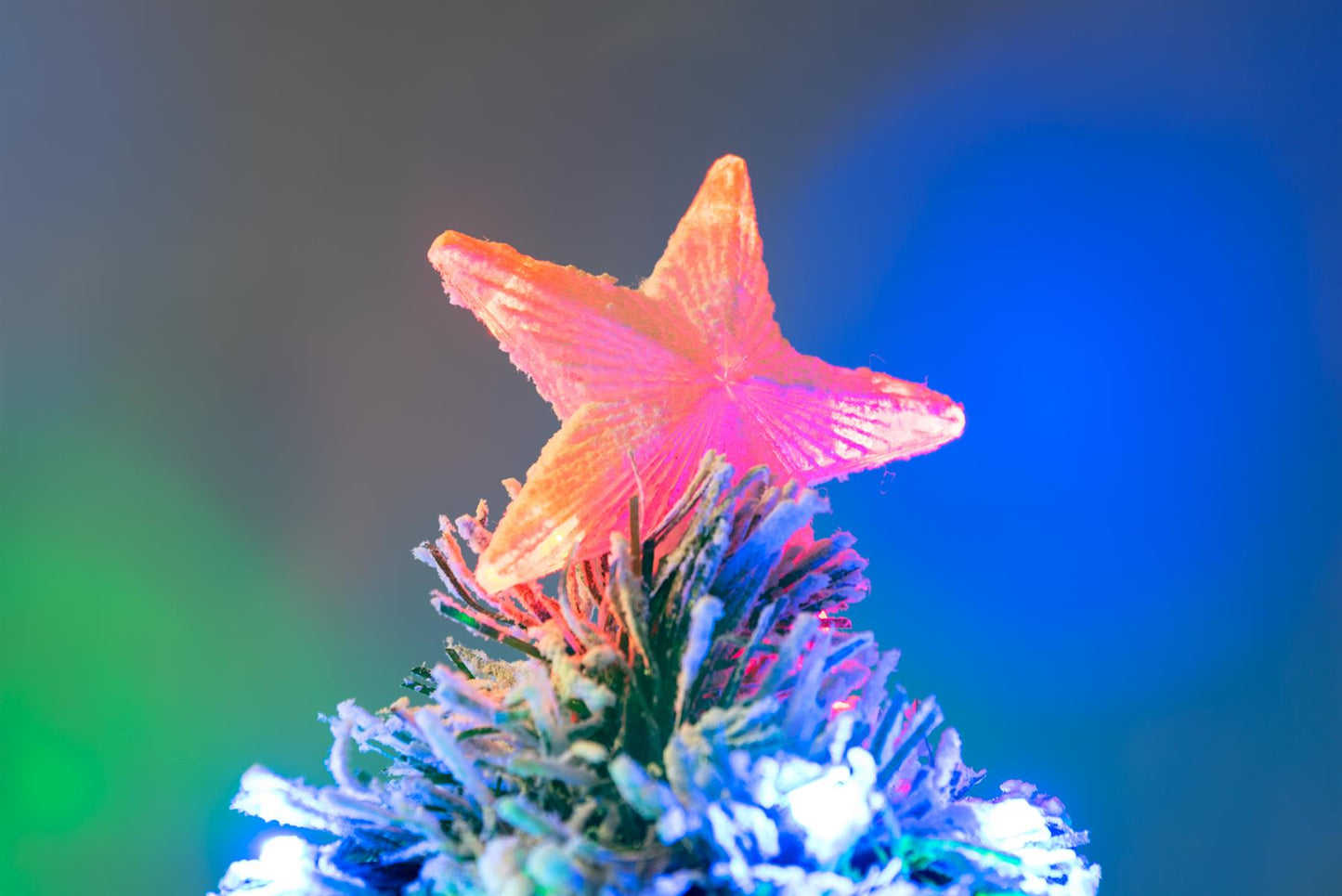 2ft Frosted Aurora LED Fibre Optic Tree