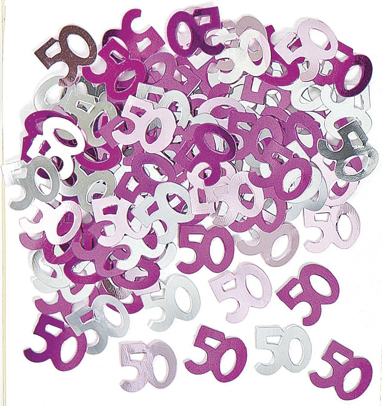 50th Confetti Pink & Silver 14G 1PK