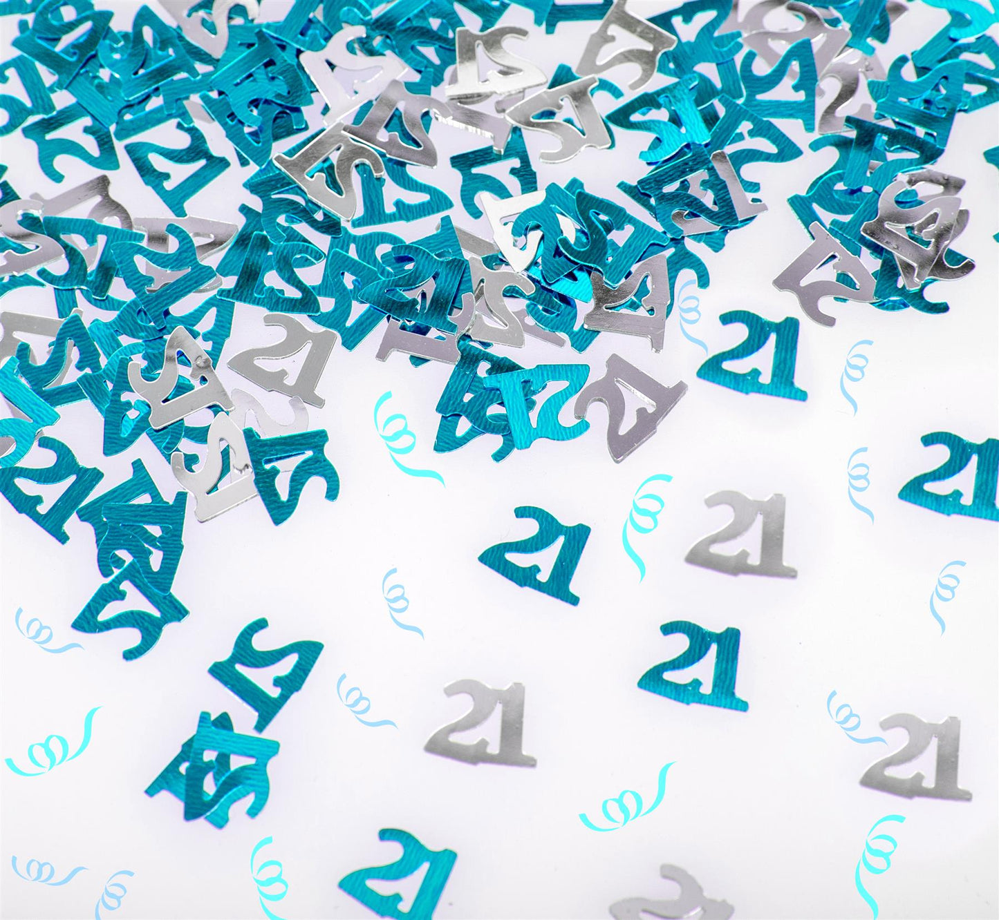 4 x 21st Blue & Silver Birthday Glitz Table Confetti