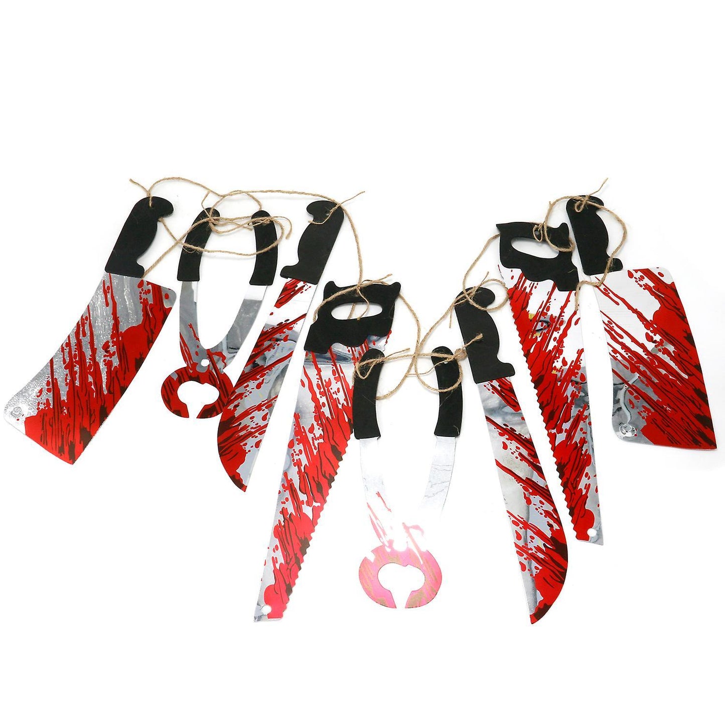 8Pcs Halloween Bloody Weapons Garland 8ft