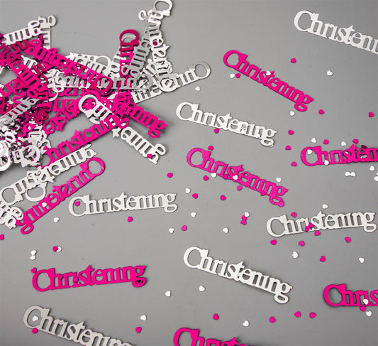 2 Packs Pink Christening Confetti 14g
