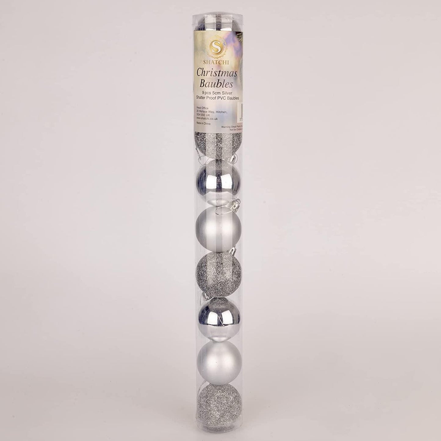Silver Baubles 5CM 18PCS Sets