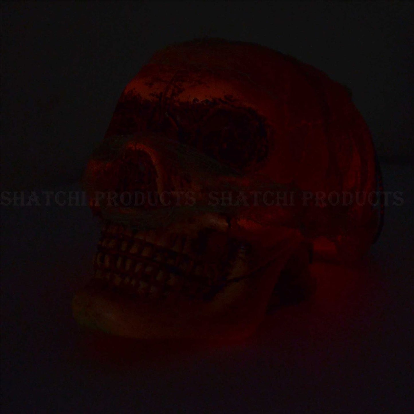 Halloween Hanging Skull Decor with Flashing LED Eyes