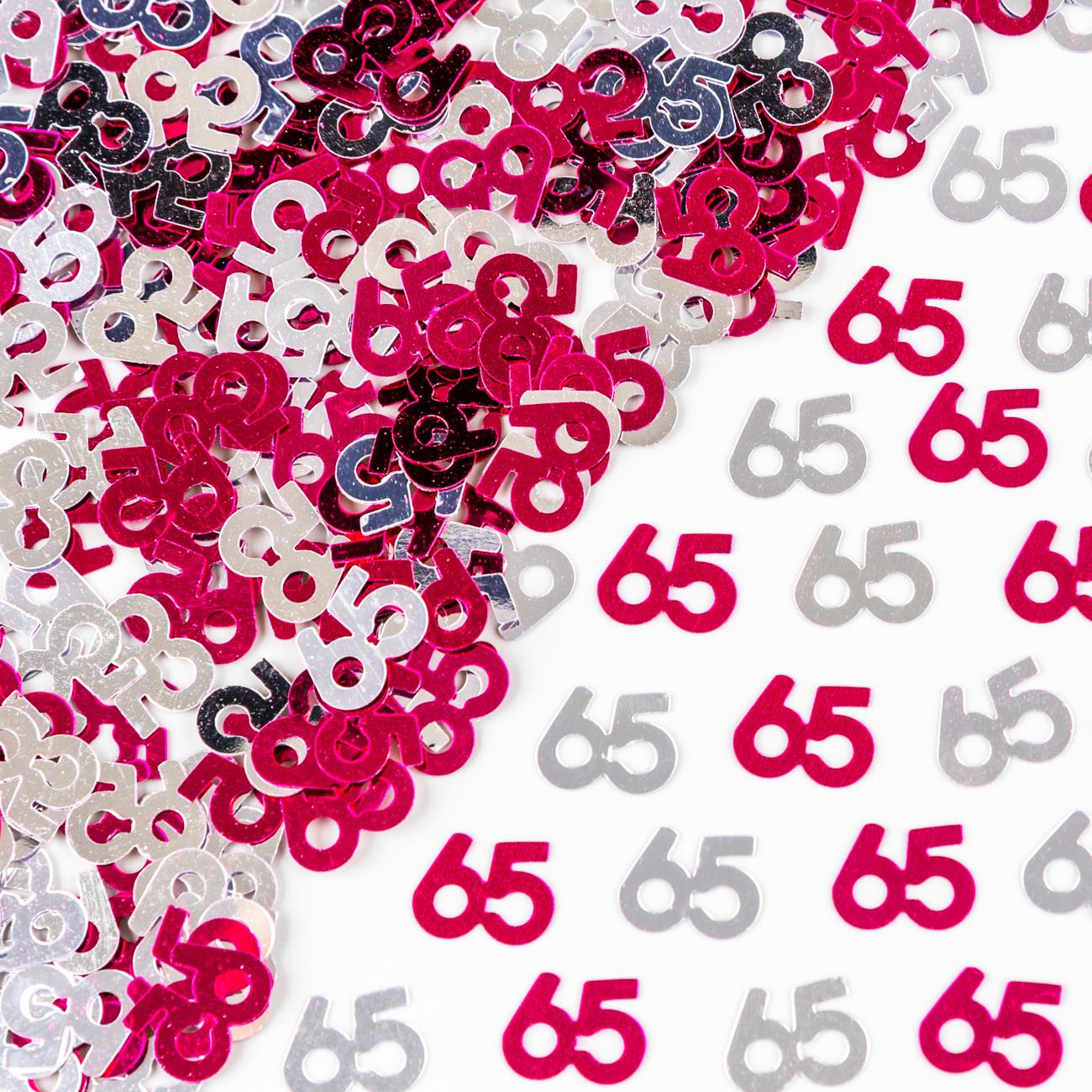 65th Confetti Pink & Silver 14G 1PK