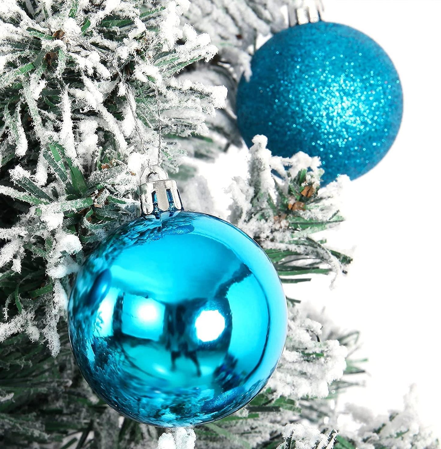 BAUBLES TEAL BLUE 3CM - 12pcs PVC Set