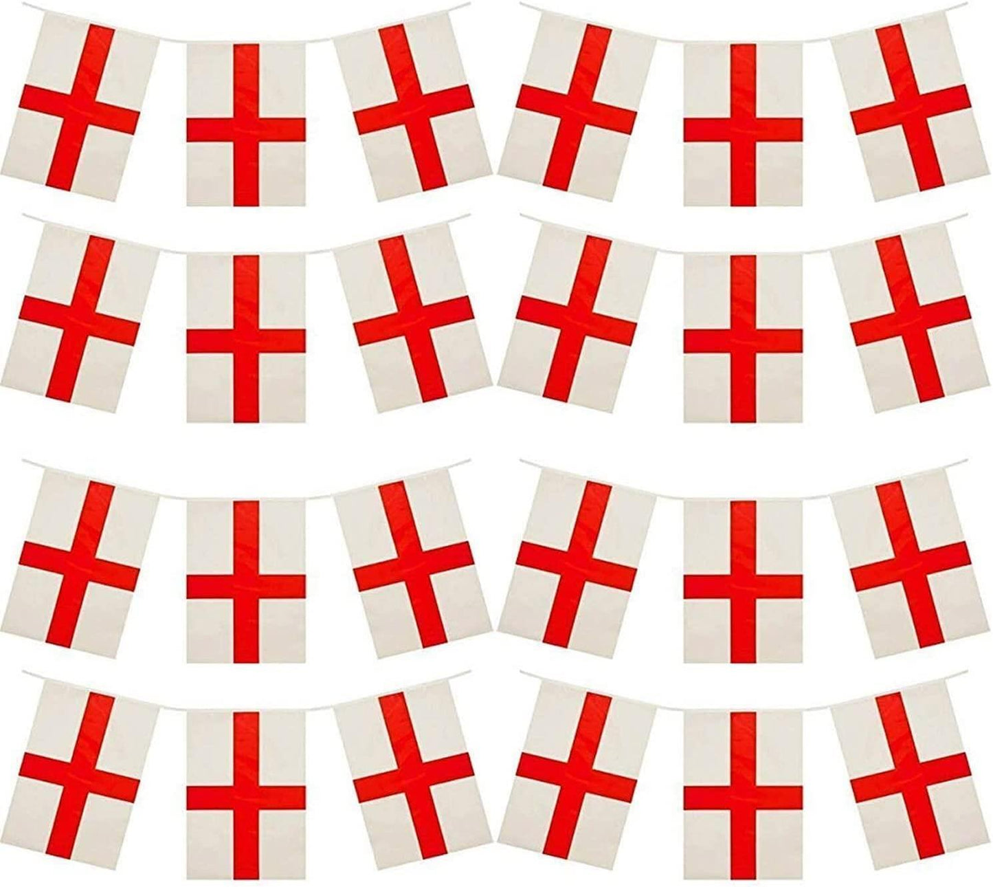 St George Bunting 20x30cm - 10m 25 Flags