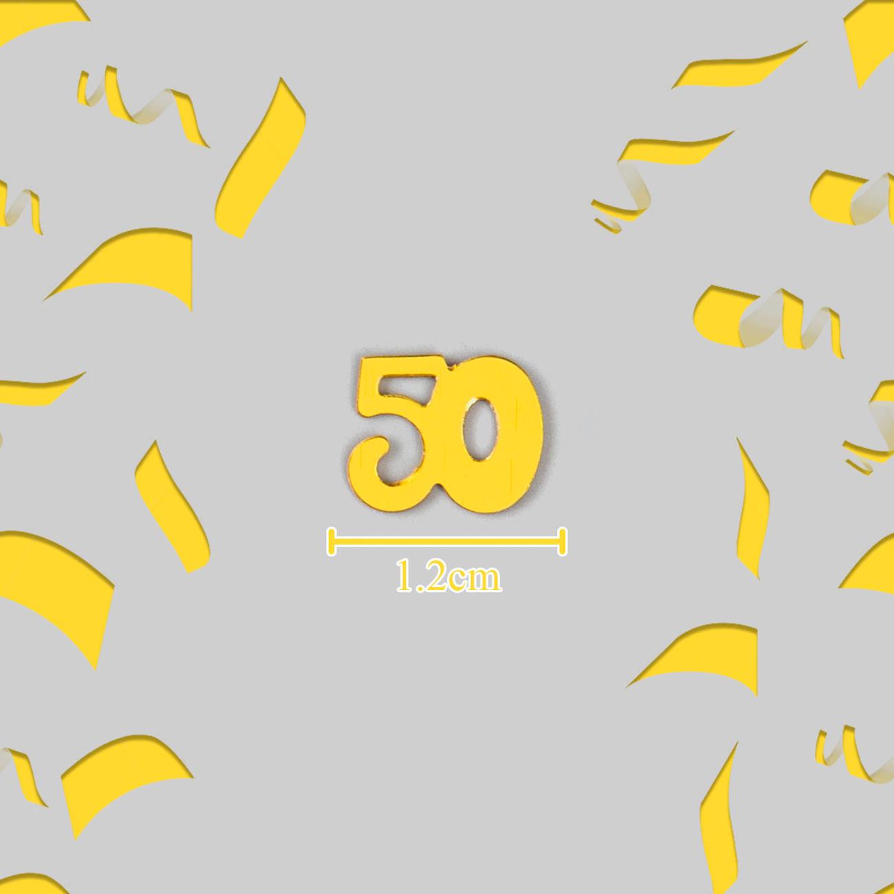 1 Pack 14g 50th Gold Anniversary Birthday Confetti