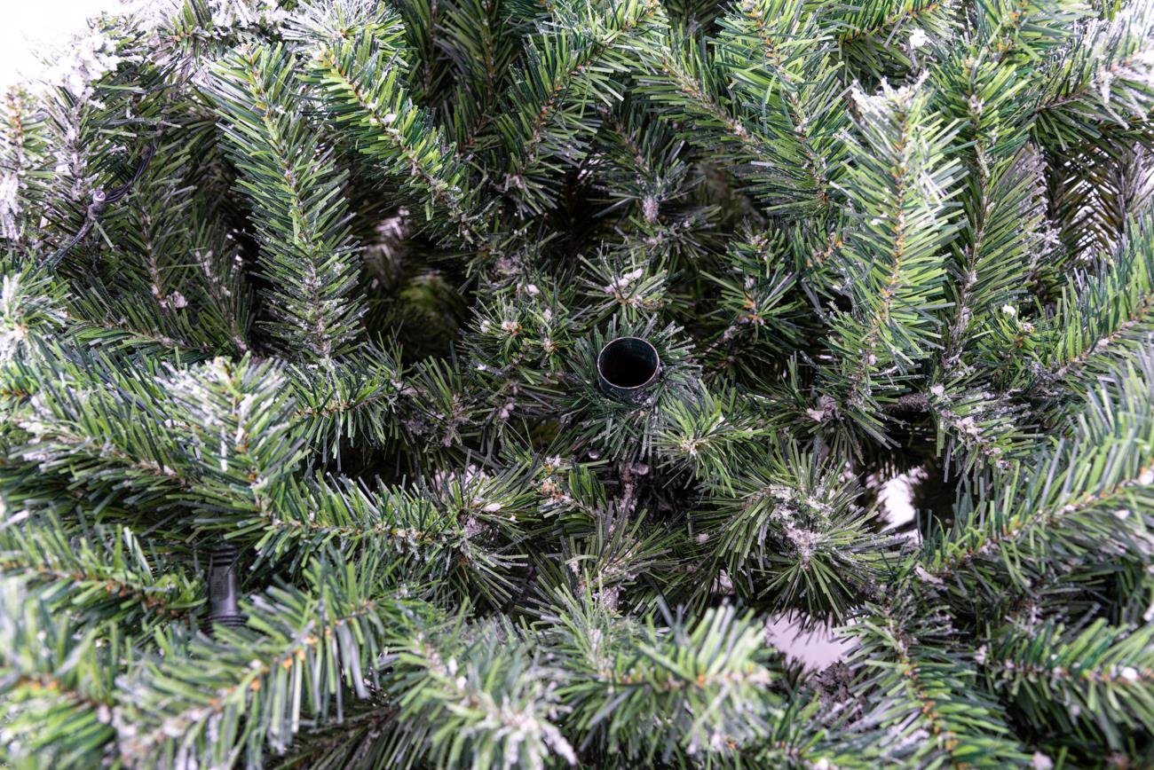 8ft Pre-Lit Lapland Snow-Covered Christmas Tree with Warm White LEDs