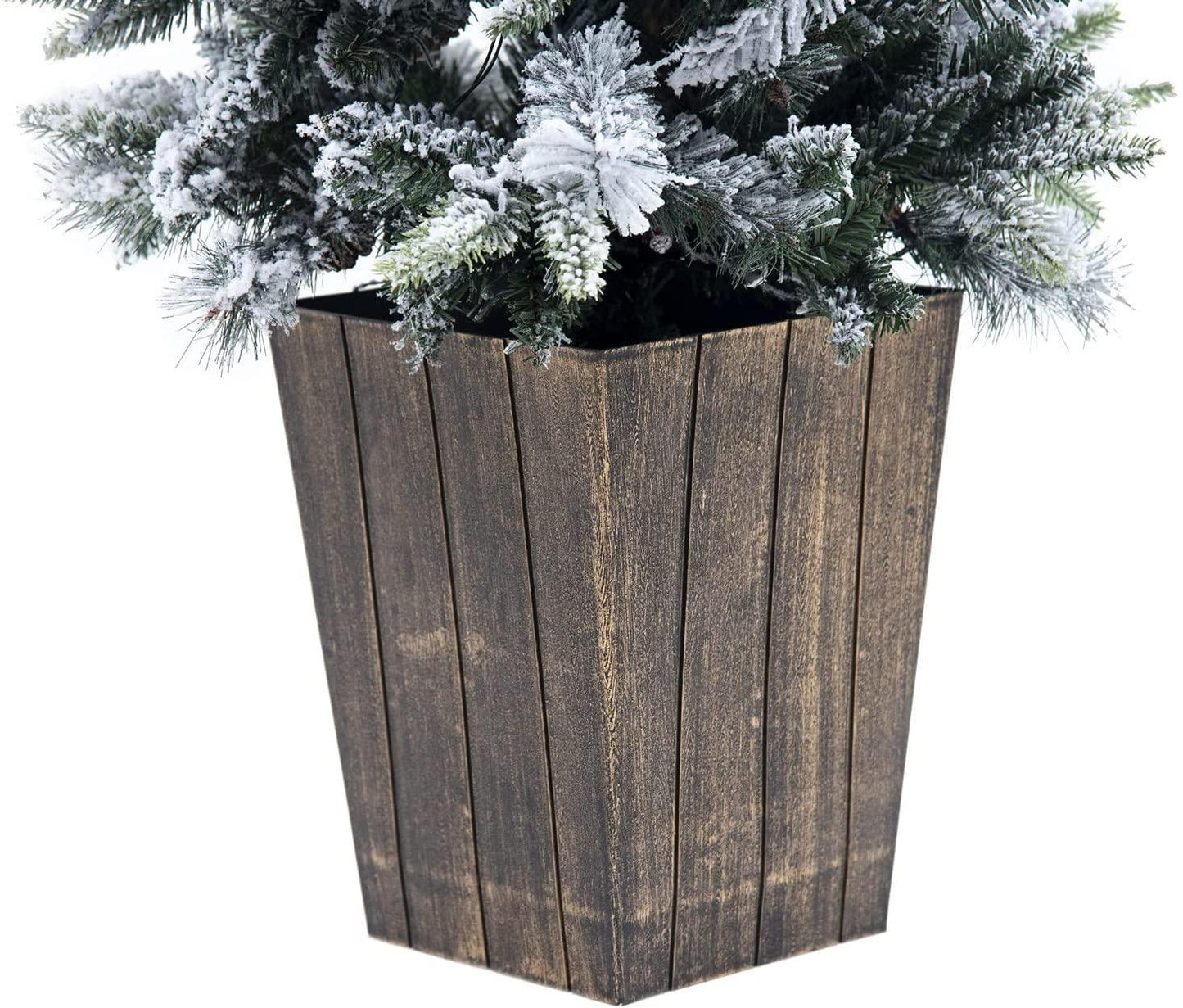 120cm Flocked Porch Tree with Plastic Pot