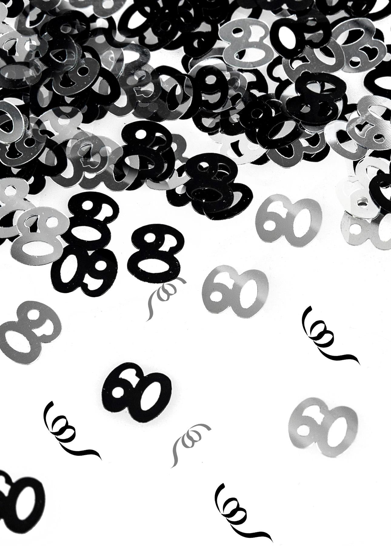 4 Packs of 60th Blue Happy Birthday Confetti 14g each