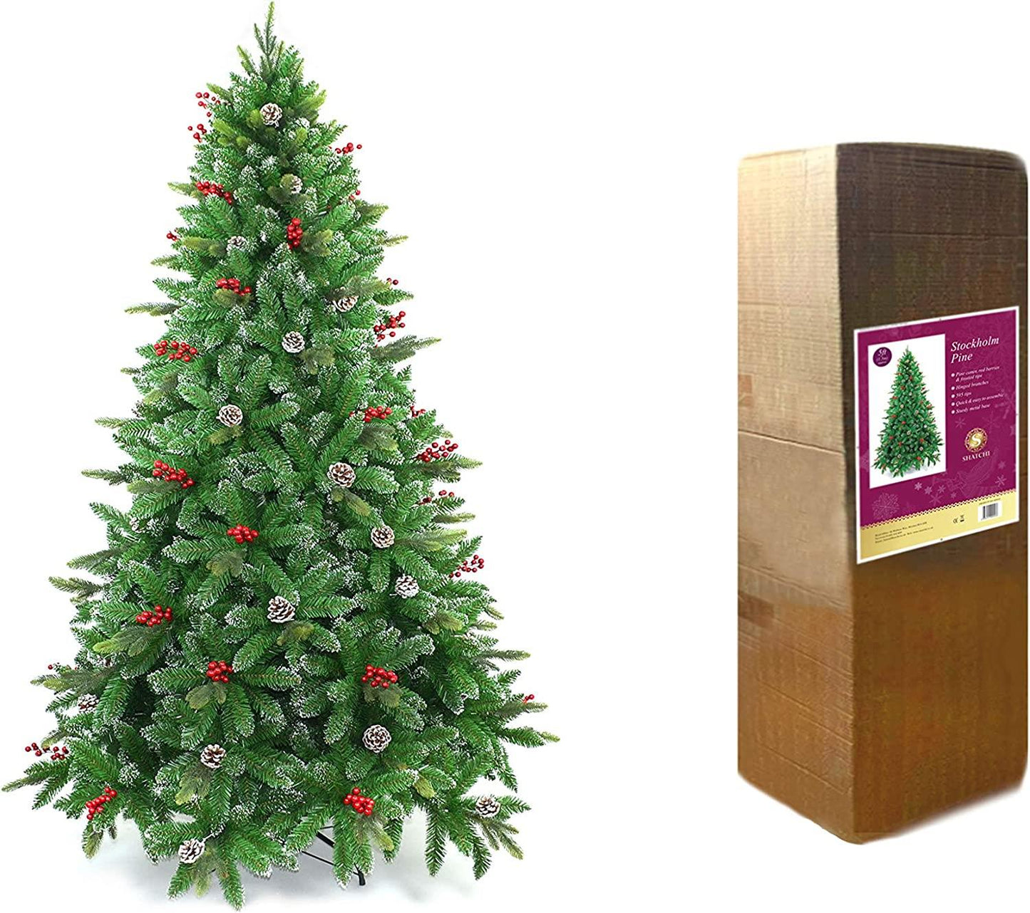 5ft Stockholm Pine Christmas Tree - Green