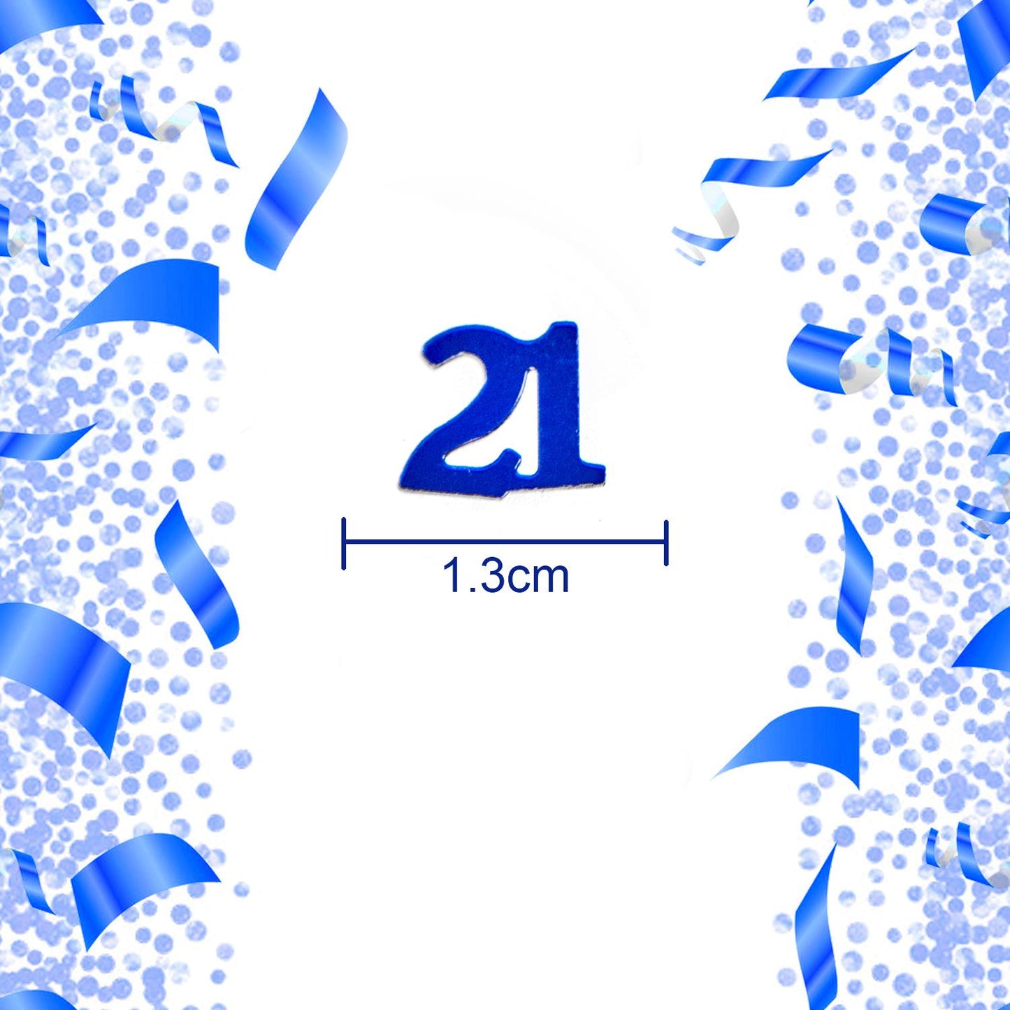 4 x 21st Blue & Silver Birthday Glitz Table Confetti