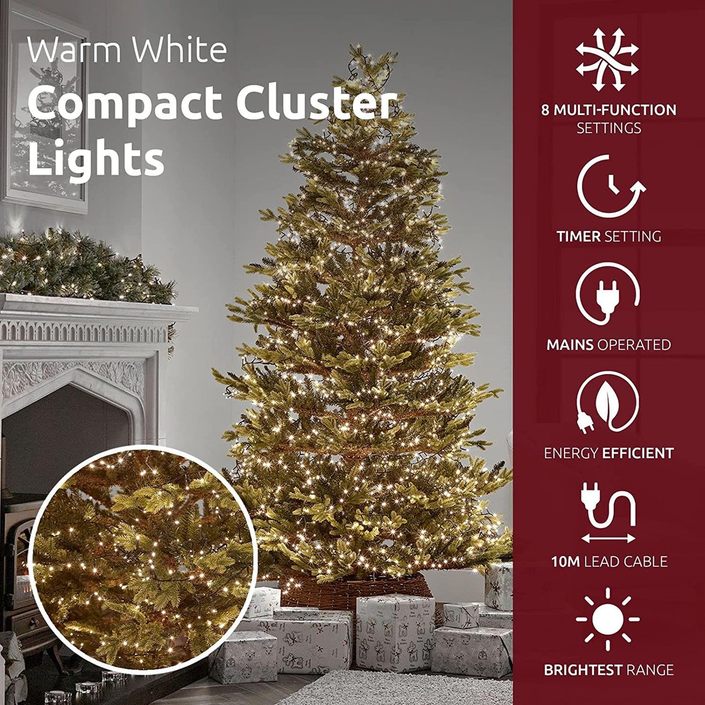 500 LED Multicolor Compact String Lights (12.5m)