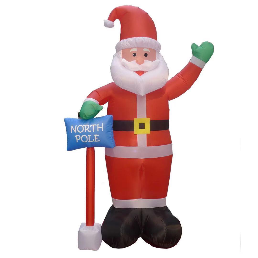 Pre-Lit Inflatable Santa 2.4m with 4 LEDs