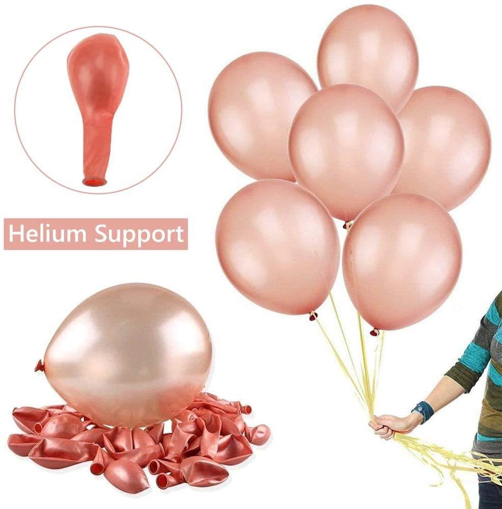25pcs 12" Plain Latex Balloons Rose Gold