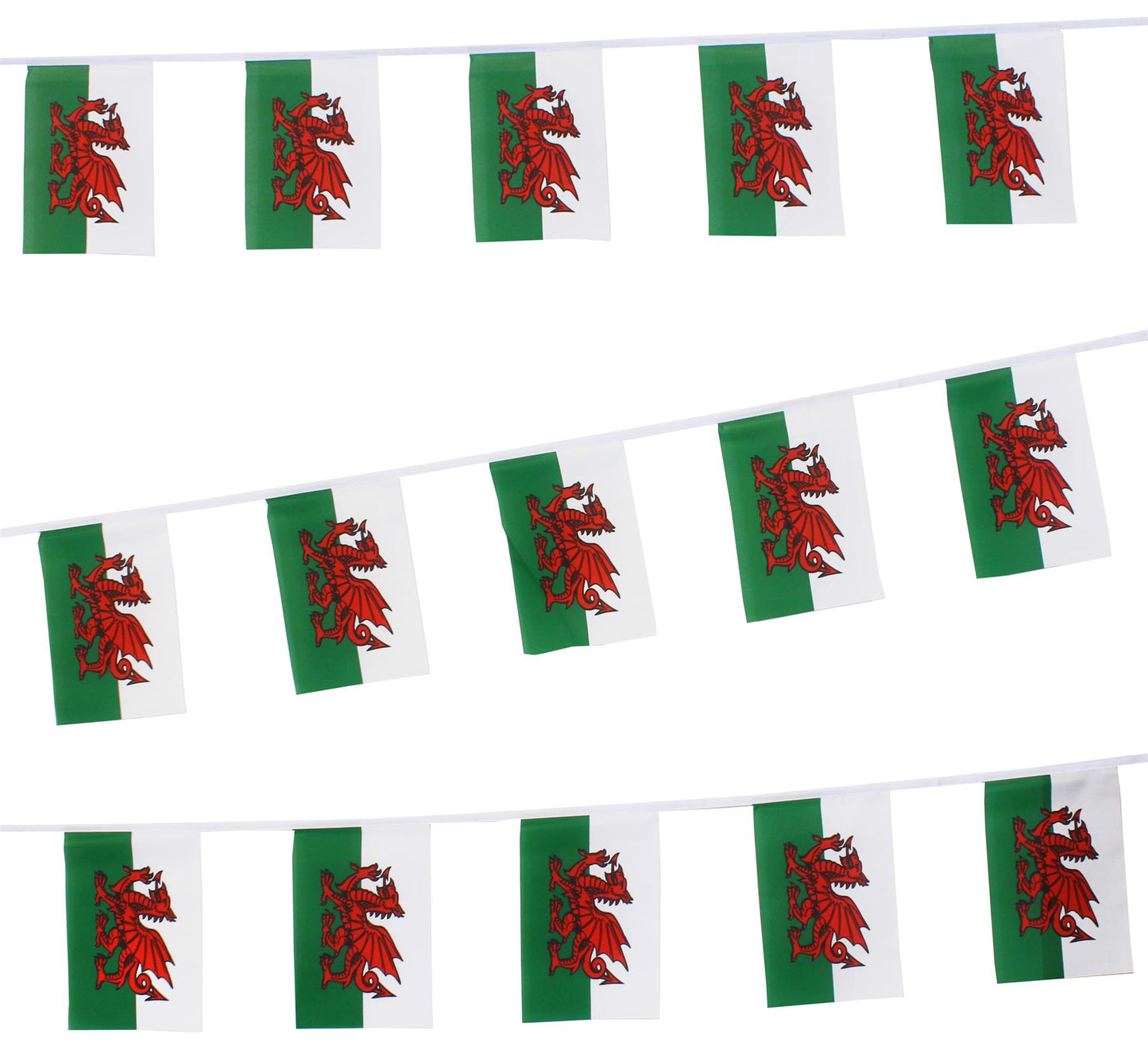 Welsh Bunting - 14x21cm, 3m with 10 Flags
