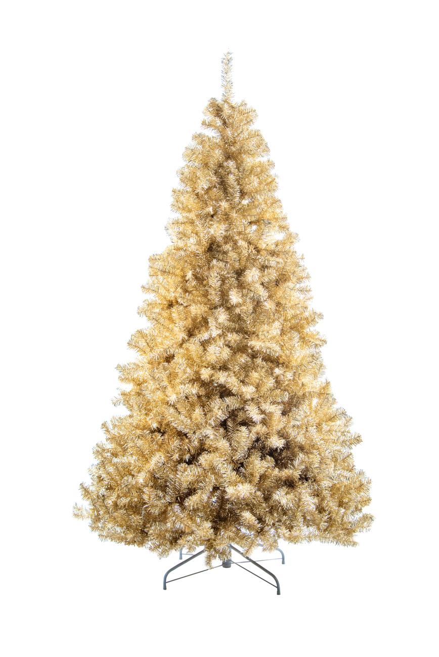 Champagne Gold Tinsel Christmas Tree - 7ft