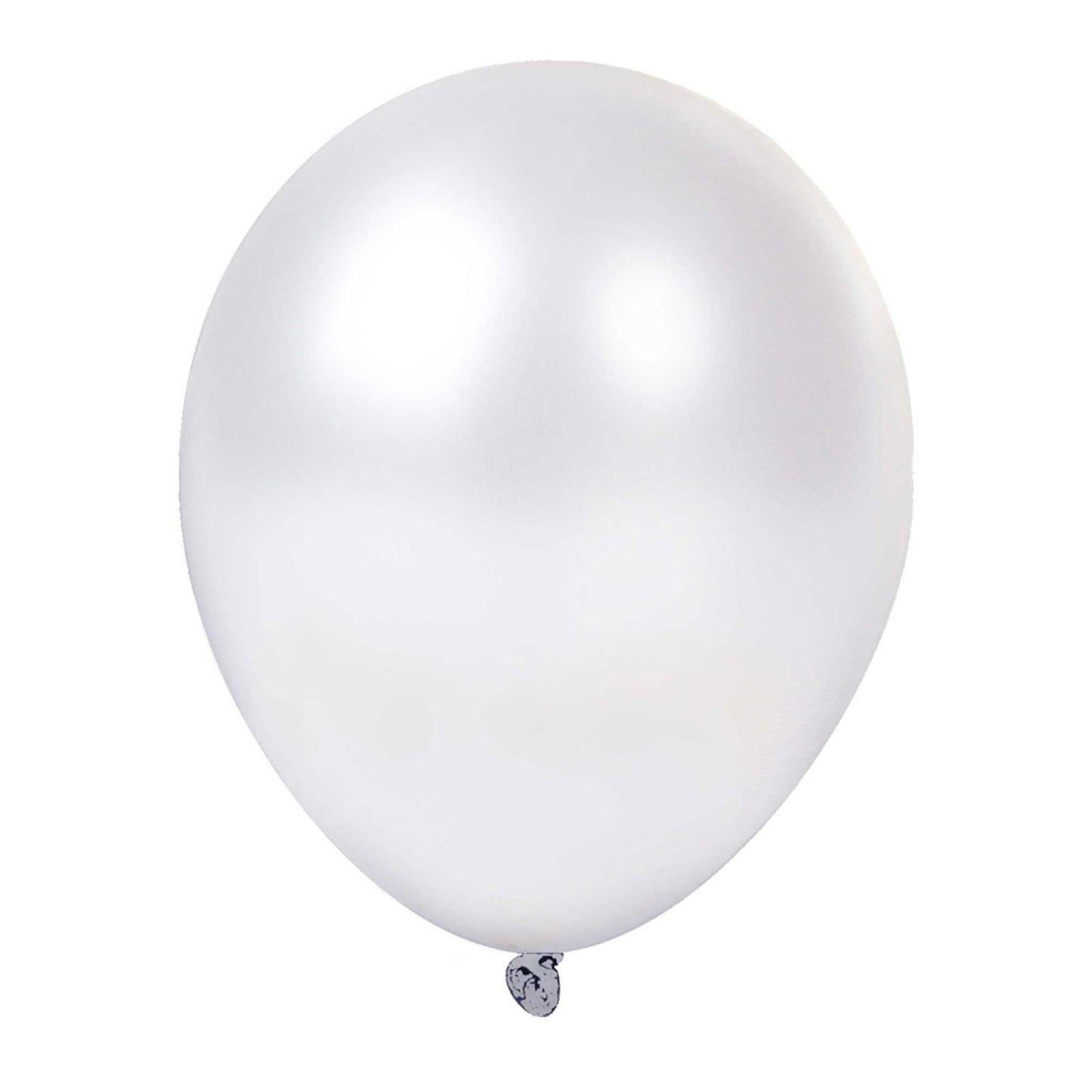 10 Pearl White Latex Balloons - 12"