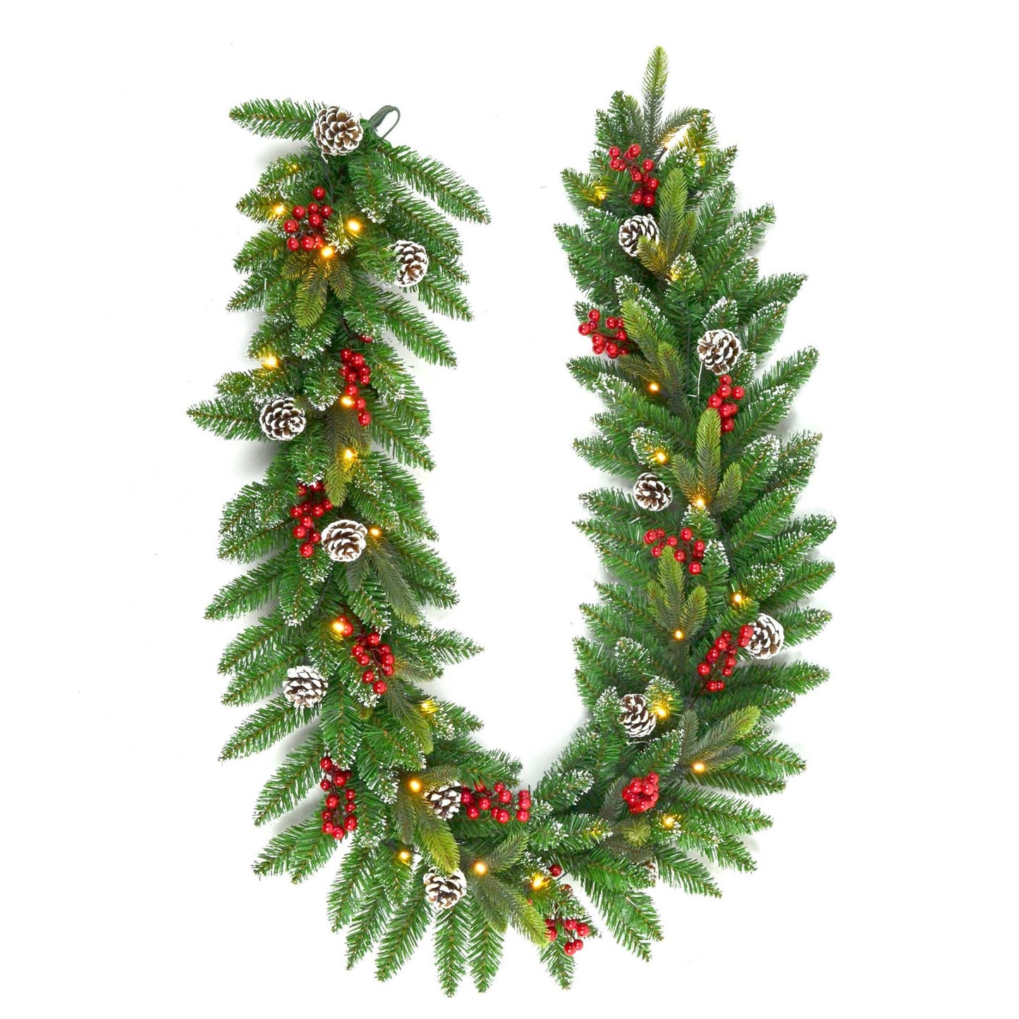 2m Pre-Lit Christmas Garland