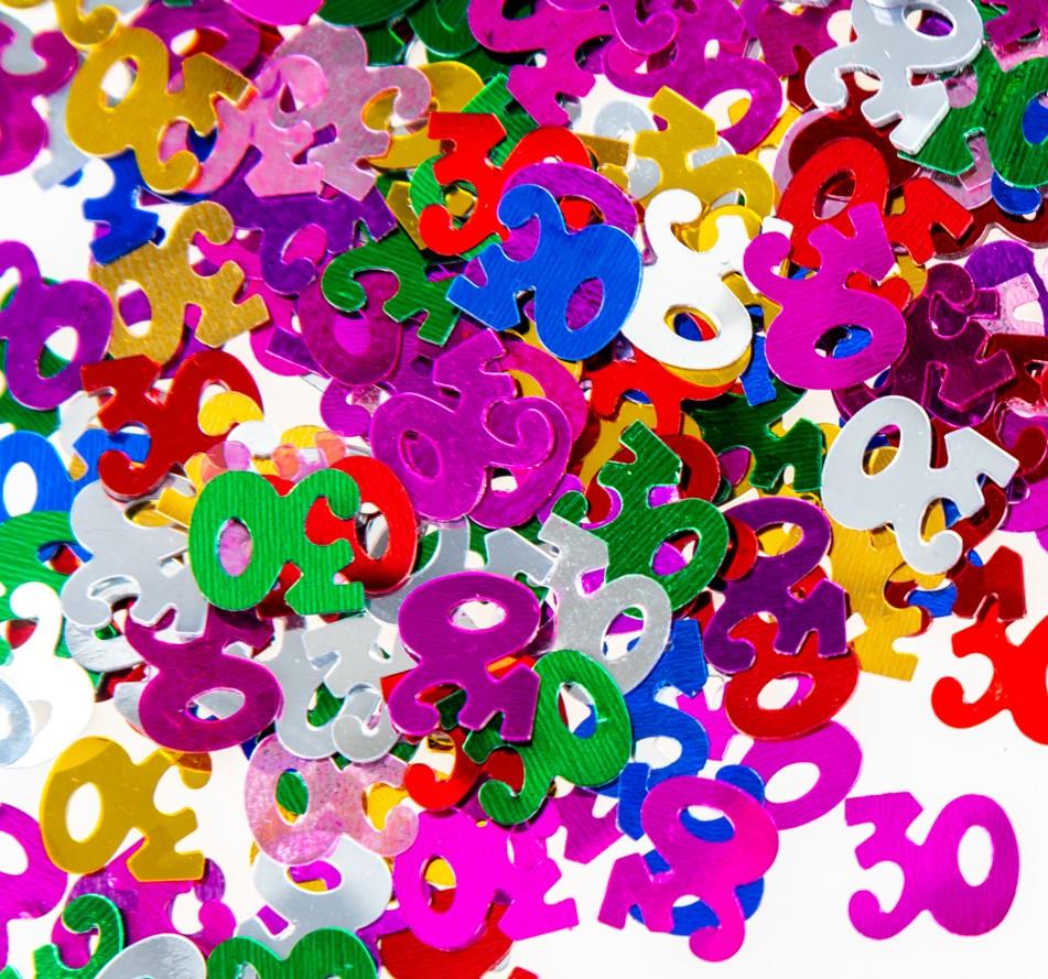 4 Packs of 14g 30th Mix Happy Birthday Confetti Sprinkles