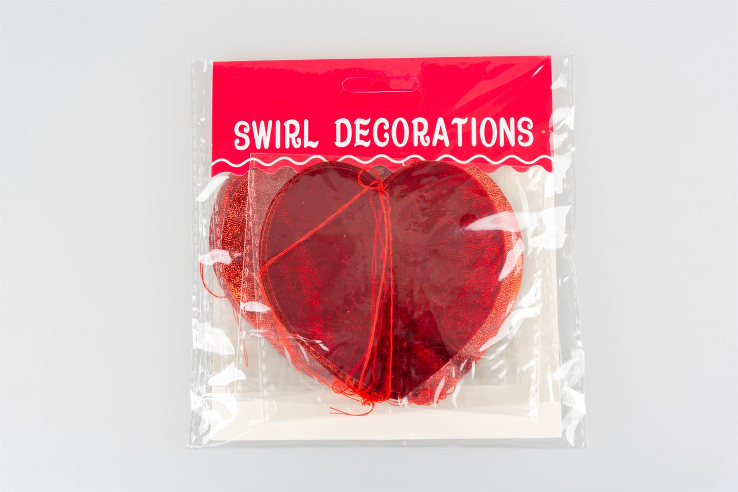 6 x 7ft Red Heart Hanging Strings