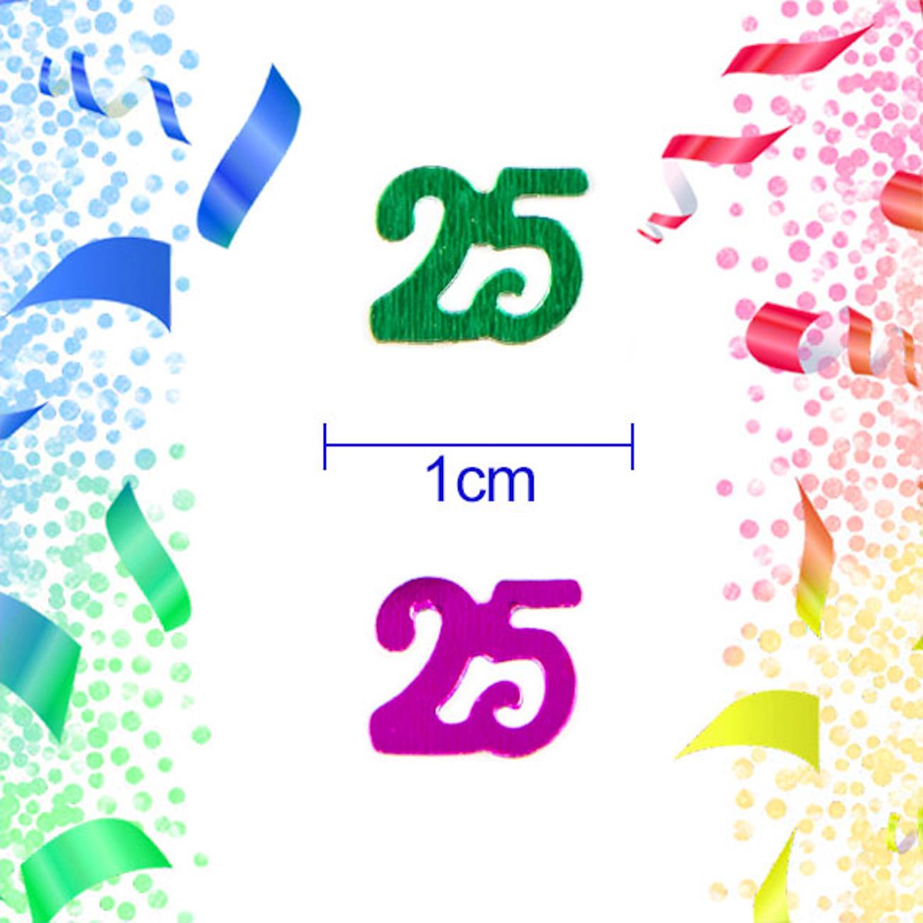 4 Packs 25th Birthday Confetti