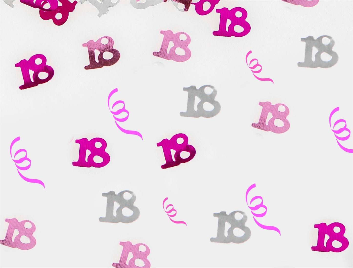 2 x 14g Pink 18th Birthday Confetti