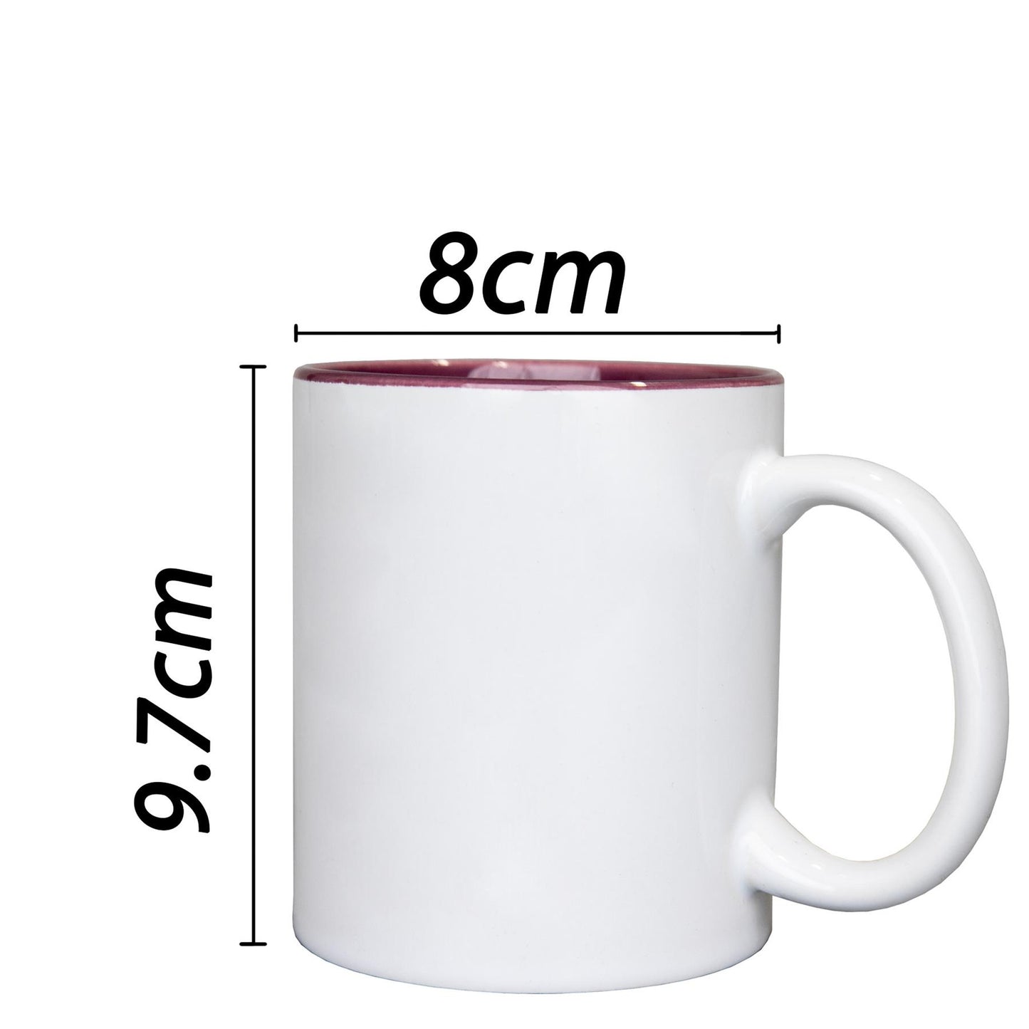 4Pcs Purple and White 2 Tone Sublimation Mugs 11oz (2pcs Each)