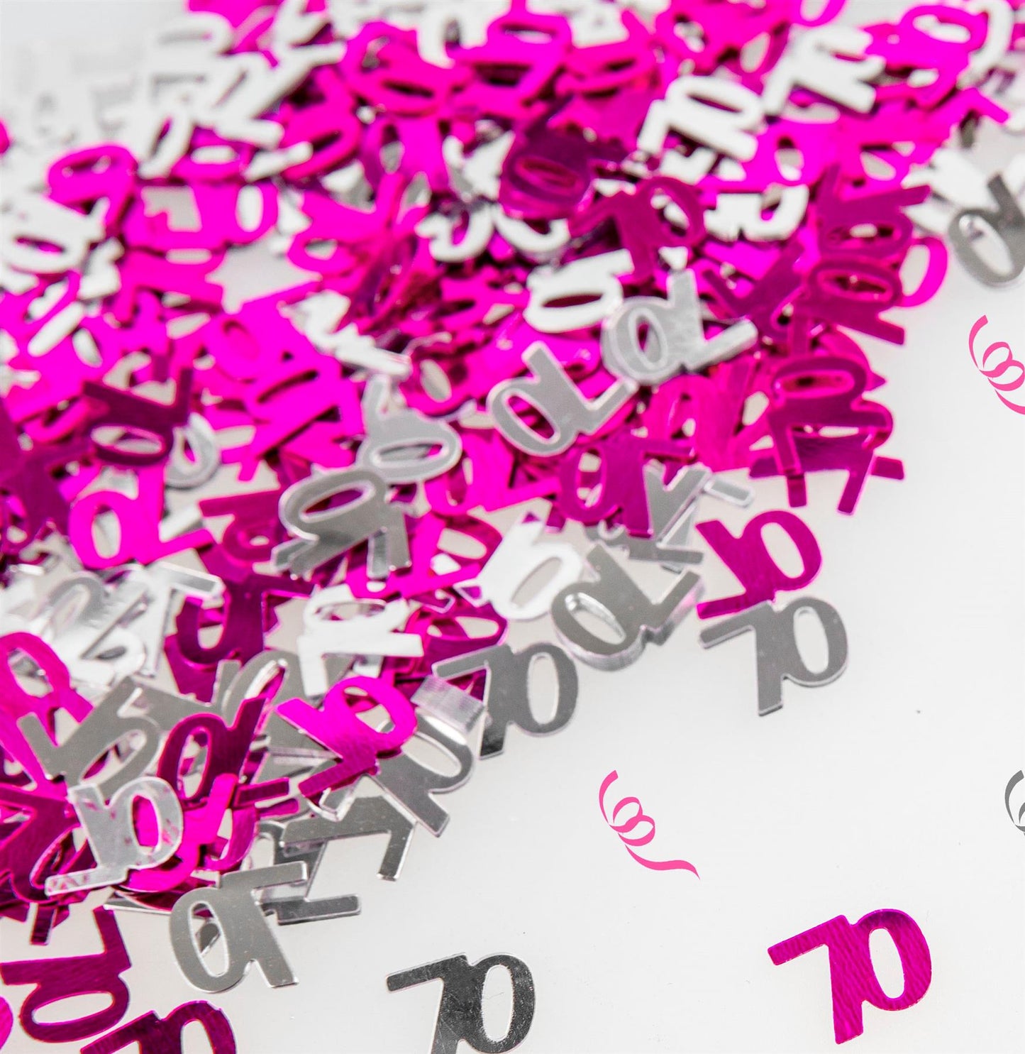 2 x 14g Pink 70th Birthday Confetti