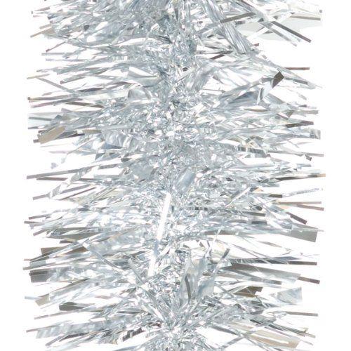 4 Pieces of Silver Tinsel Tree Decorations - 1.8m