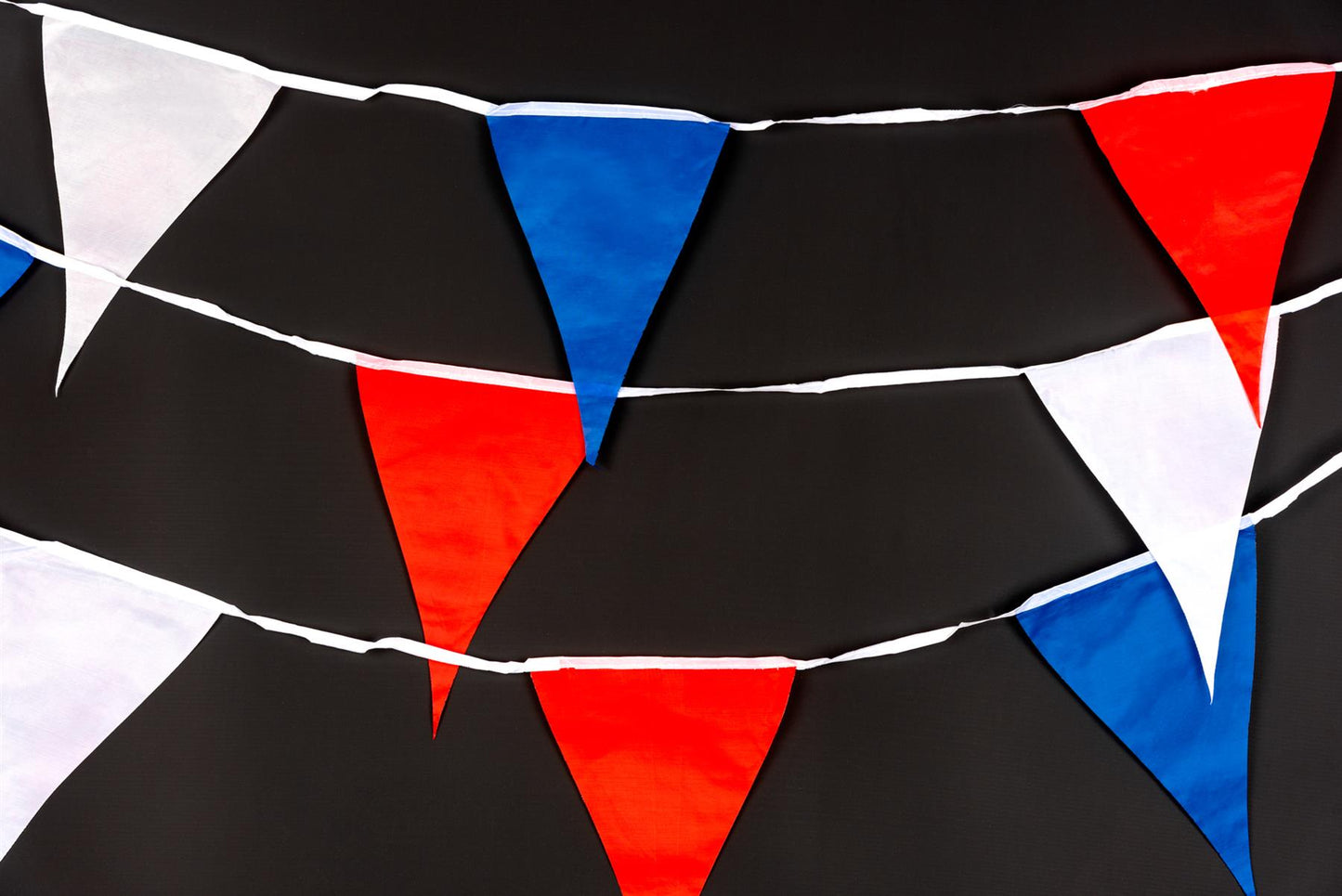 Red White and Blue Fabric Bunting - 10m 20 Flags