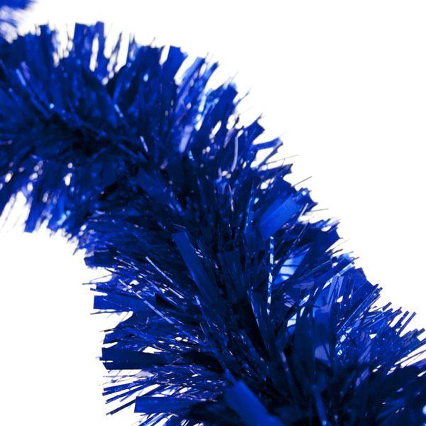 8pcs Blue Tinsel Tree Decorations, 1.8m